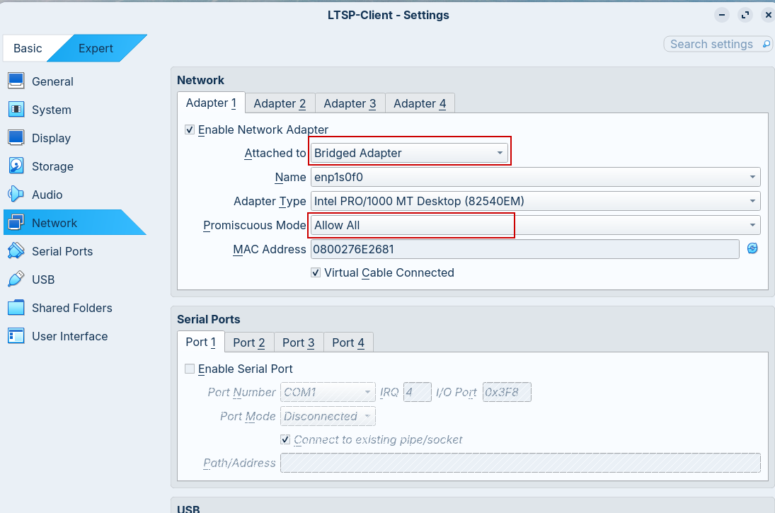 vb ltsp client settings network